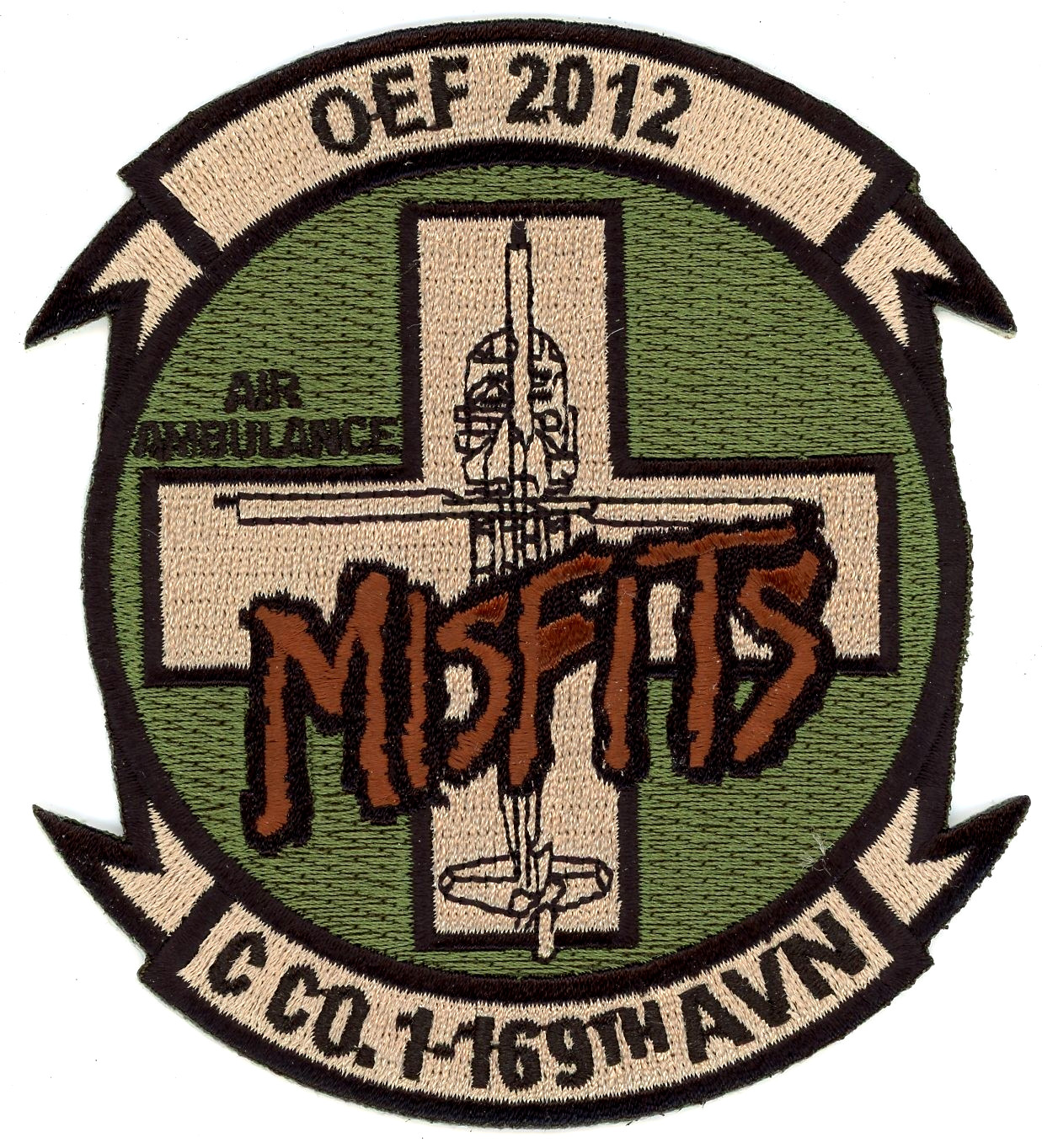 US Army Patch:  C Company 1st Battalion 169th Aviation DUSTOFF MEDEVAC