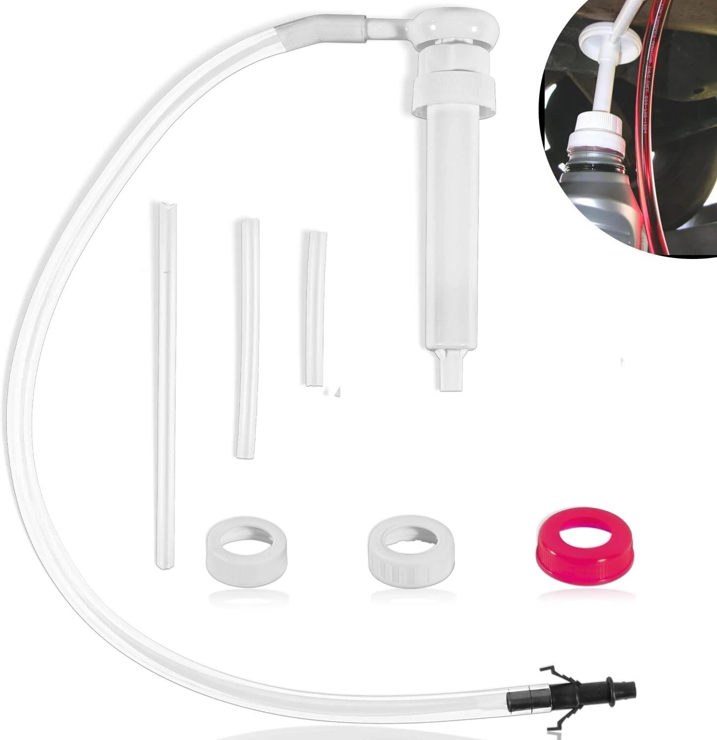 30cc Fluid Oil Pump for Gallon and Wide Mouth Quart Bottles Transfer Gear Oil