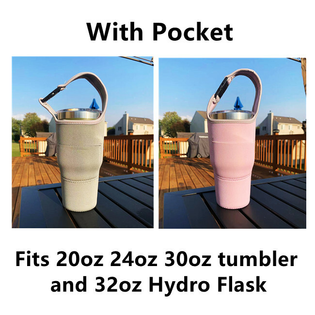 Tumbler Holder with Pocket for 30oz Yeti RTIC Polar Camel brand 32oz Hydro Flask