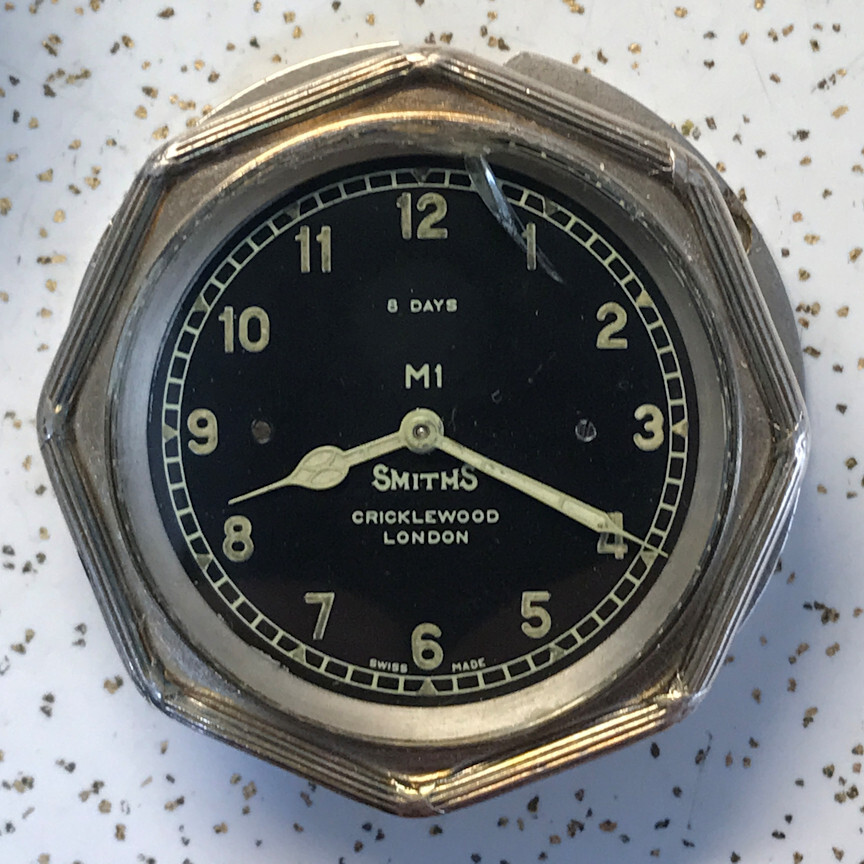 Smiths LeCoultre M1 Cricklewood London Cal 201M Rim Bezel Wind Aircraft Clock