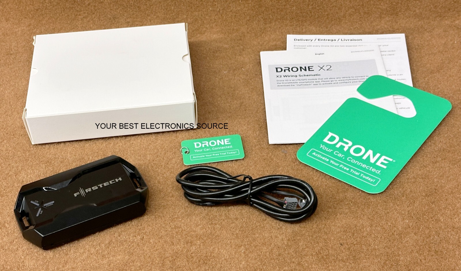 NEW Firstech / Compustar X2-LTE DRONE Telematics + GPS (White Box)