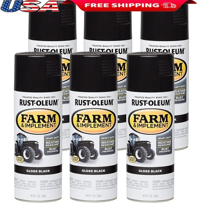 Heavy Duty Spray Paint Farm Equipment Weather Resistant Rust Preventative New