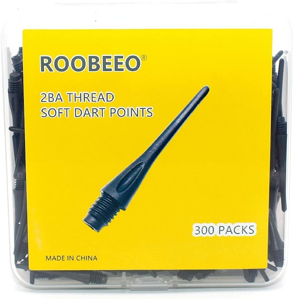 2BA Thread Plastic Tip Dart Points 300 Pack Soft Dart Tips Replacement Dart A...