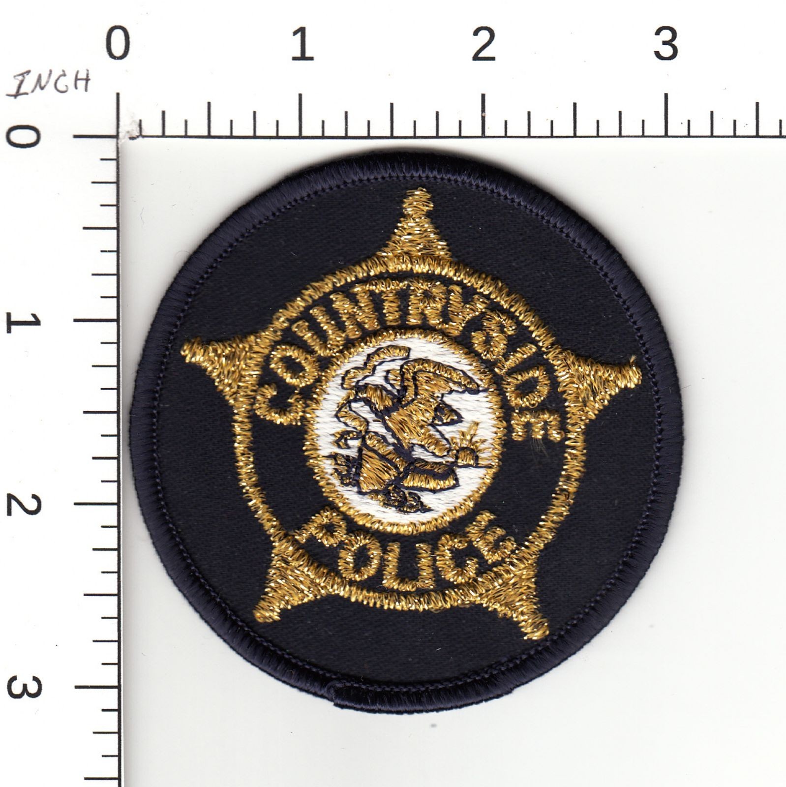 VINTAGE COUNTRYSIDE ( MYLAR HAT VEST STYLE ) ILLINOIS COLLECTIBLE POLICE PATCH