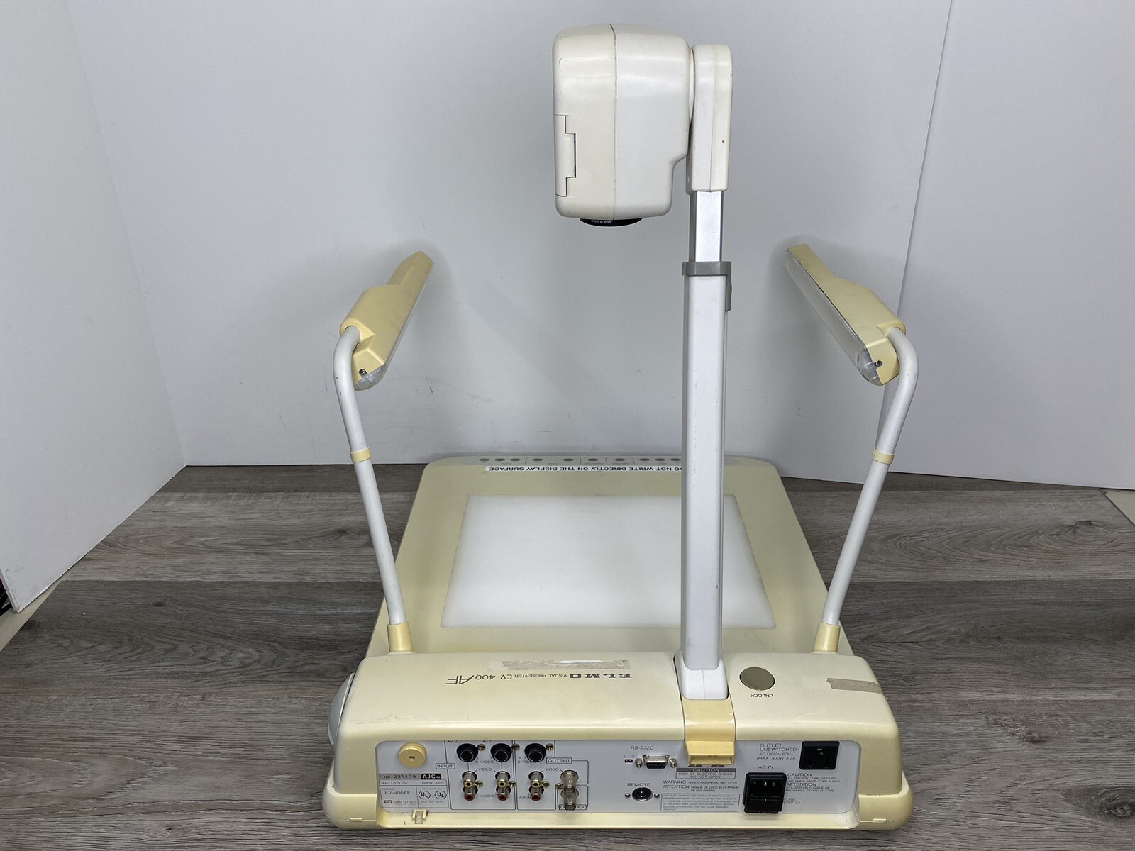 Elmo EV-400AF Visual Presenter Auto-Focus Camera Overhead Projector MWK5 *READ*