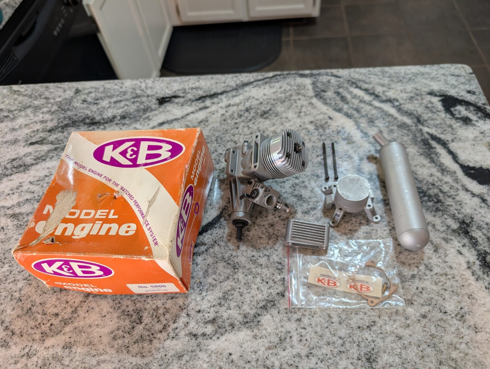 New, Never Seen Fuel, K&B No. 5800 Sportster Model engine