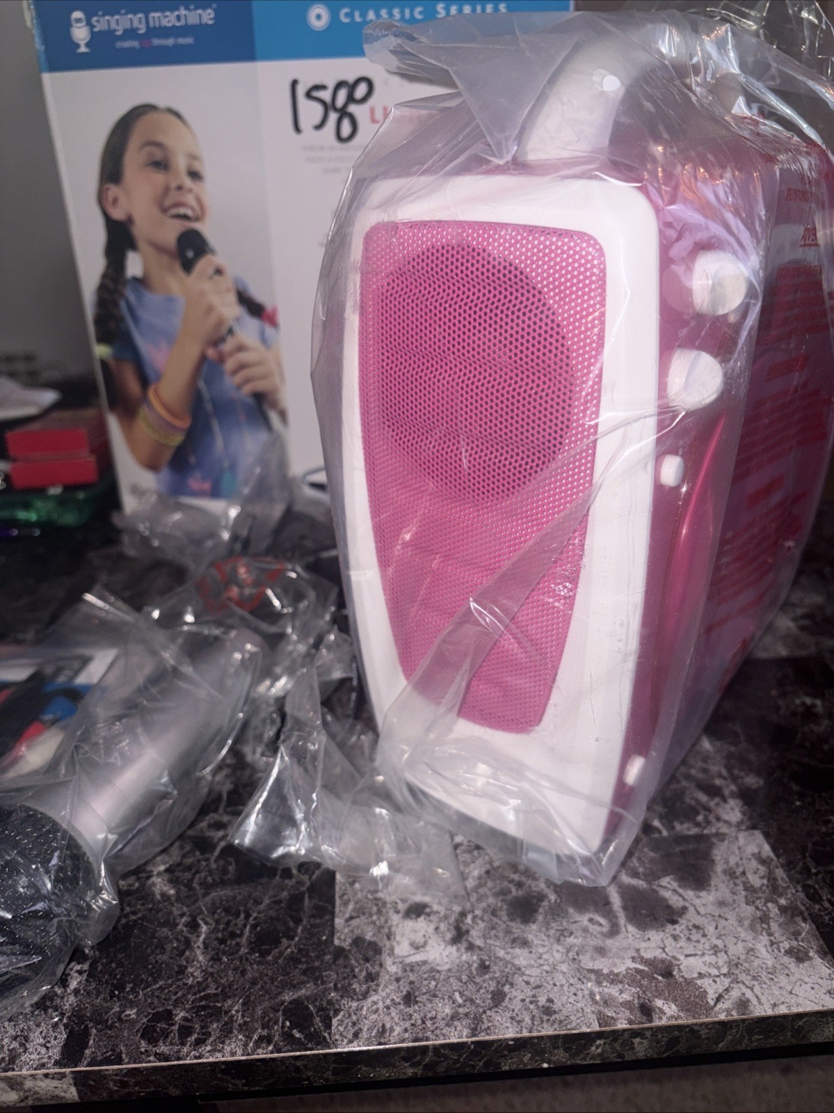 Singing Machine SML-283P CD+Graphics Portable Karaoke System - Pink