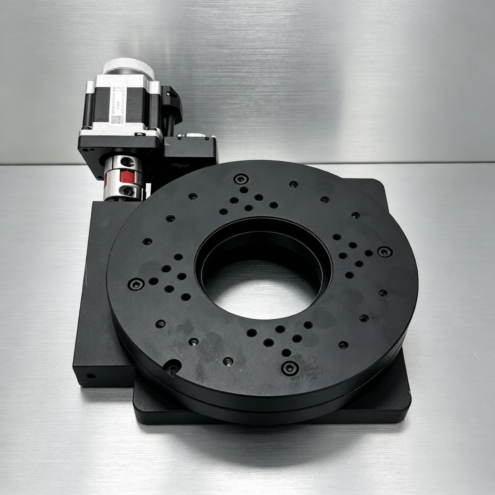 Two-Phase Stepper Driver Motorized Precision Rotary Table Worm Gear Drive