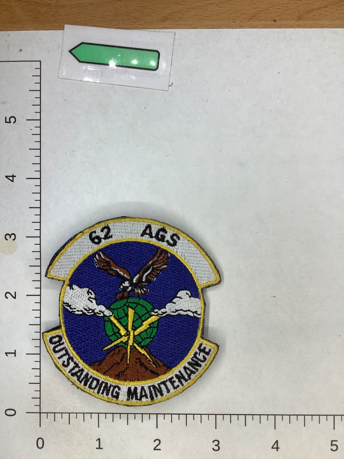 USAF 62ND AG SQUADRON PATCH HOOK AND LOOM