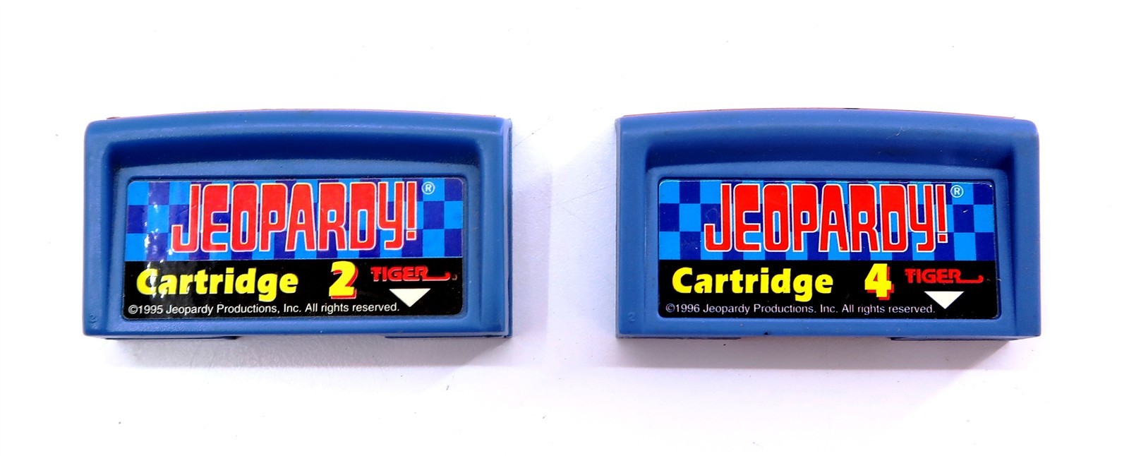 2 Vintage Tiger JEOPARDY Game Cartridges Cartridge 2 and 4 from 1995