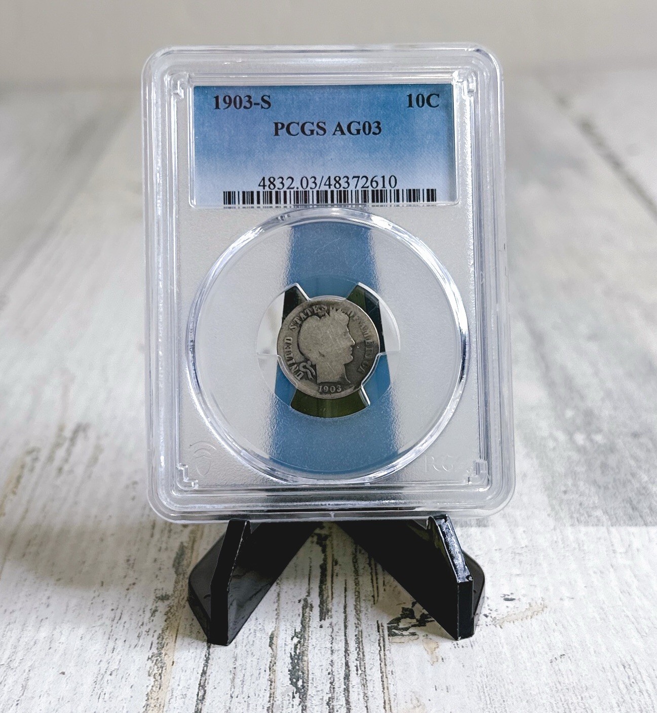 1903-S Barber Dime - 10c PCGS AG03 - KEY DATE