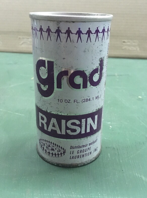Grad Grape Raisin Empty 10oz Can Rare Vintage