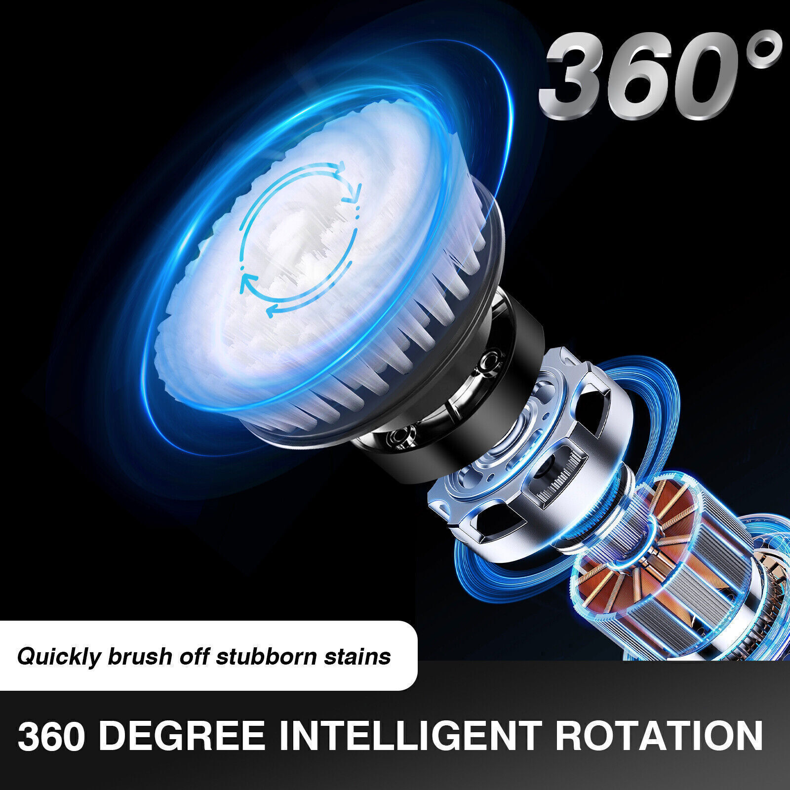 Powerful Spin Scrubber Electric Mop Rechargeable & Cordless For Kitchen,Bath