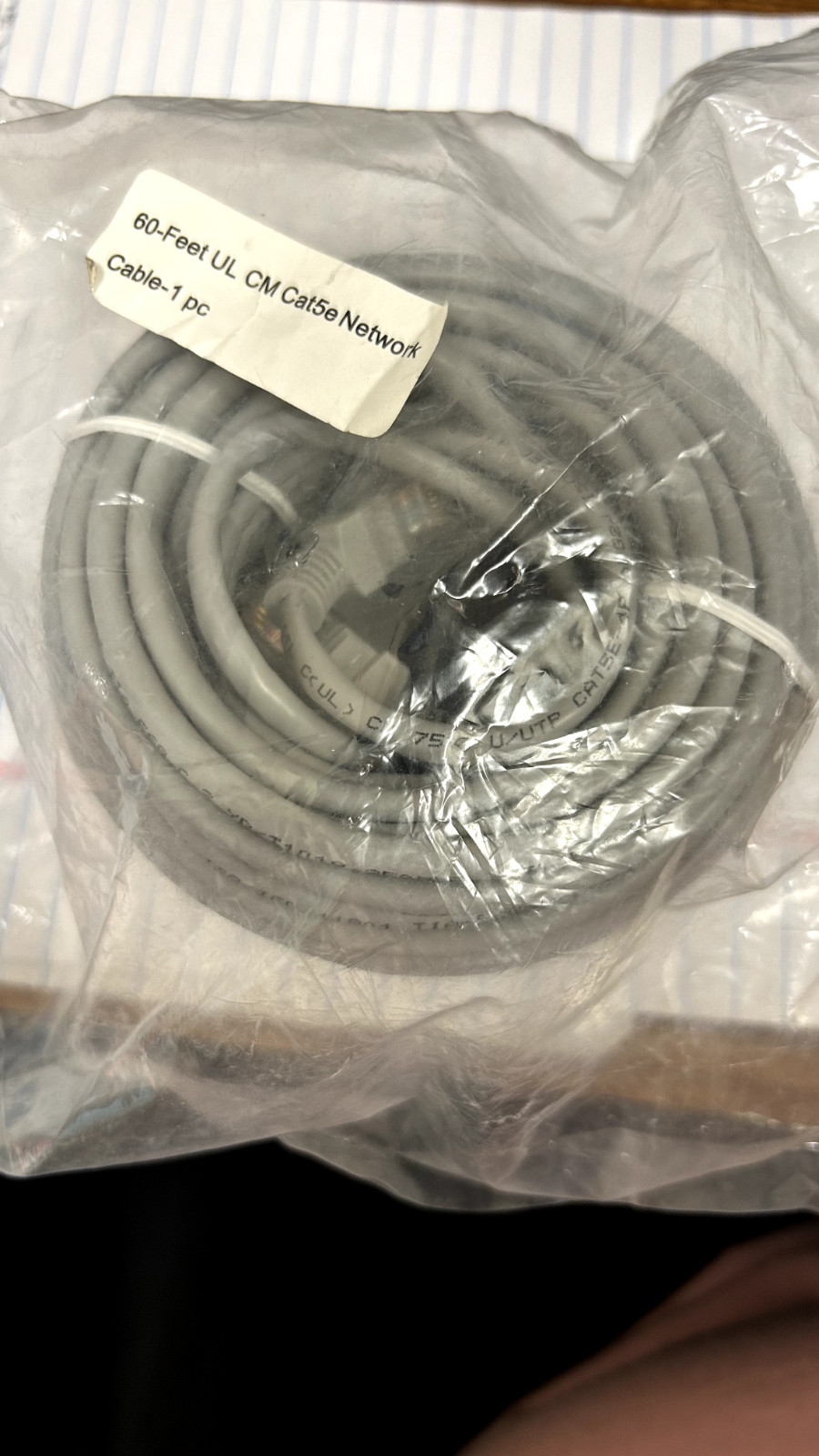18.3M/60FT CAT5 PATCH CABLE NEW NEVER USED, EACH CABLE IS SOLD SEPERATELY!