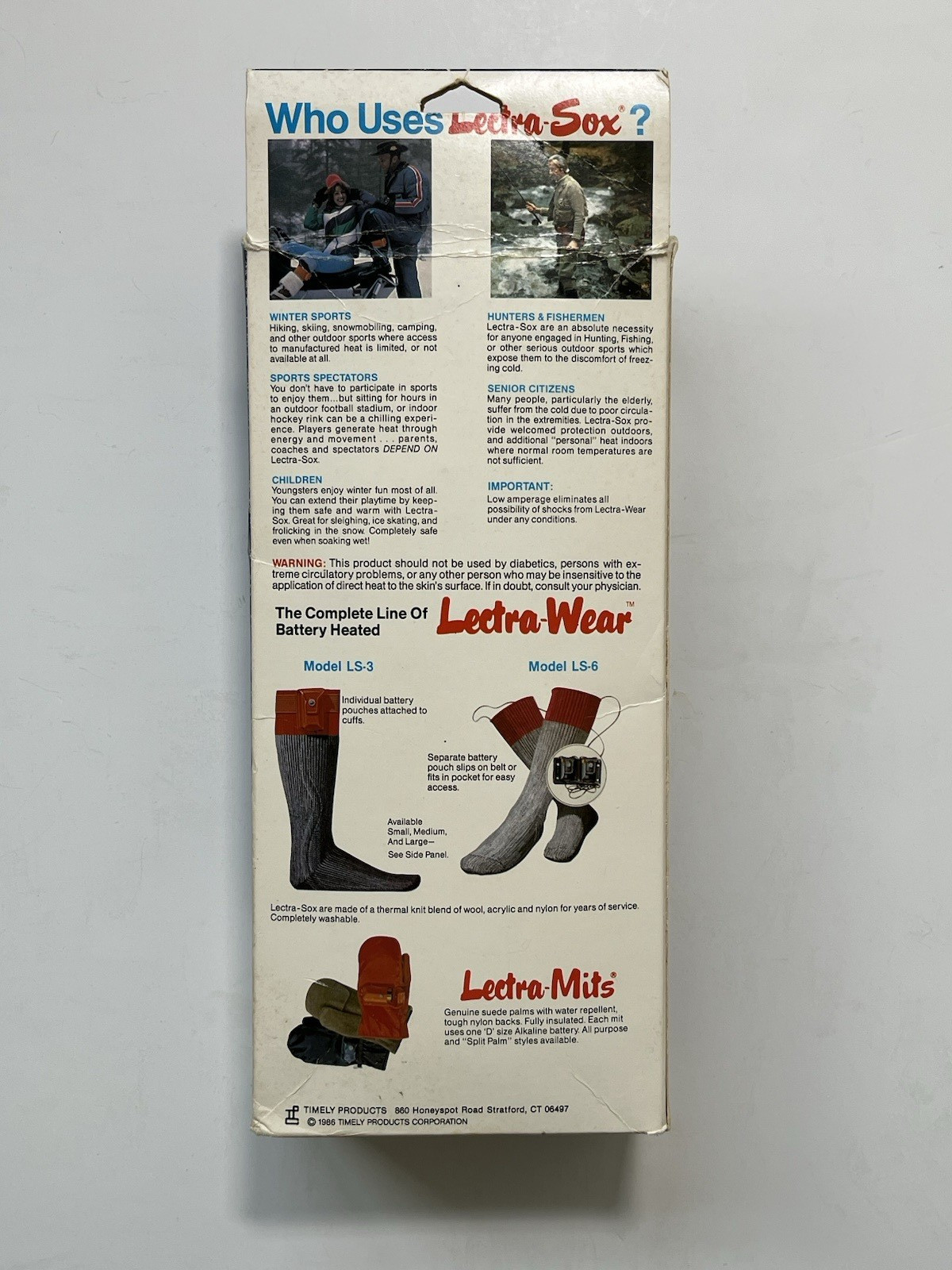 Vintage 1986 Lectra-Sox Size Medium 10-11, Model LS3, Uses D Batteries