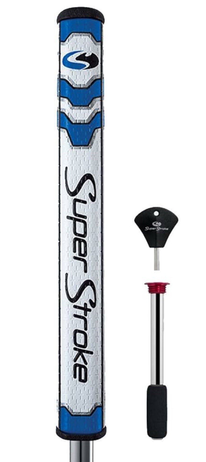 New !! SuperStroke CounterCore Slim 2.0 Putter Grip   ( White / Blue )