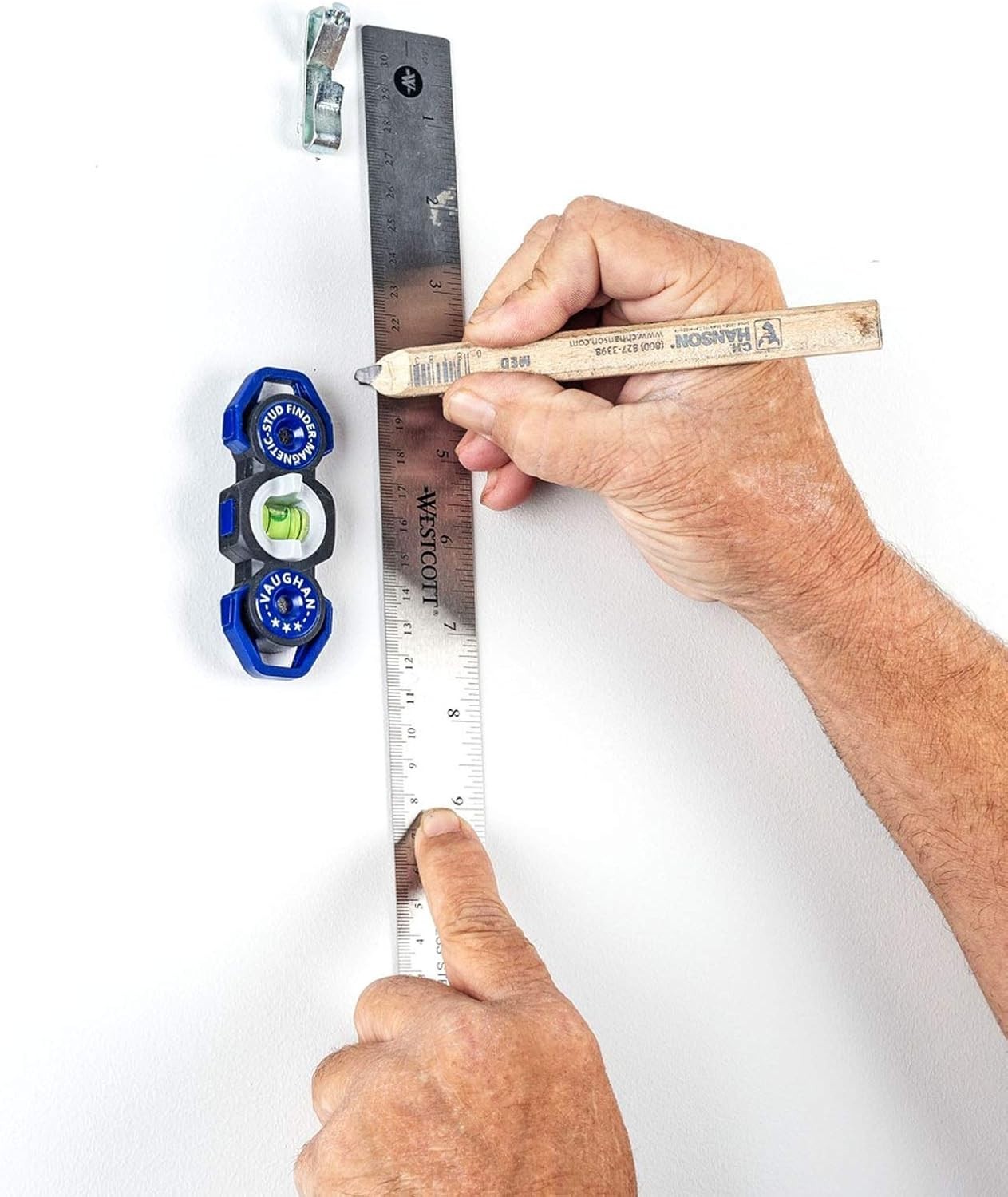 Small Vaughan Magnetic Stud Finder - Precision Level Tool for Home Projects