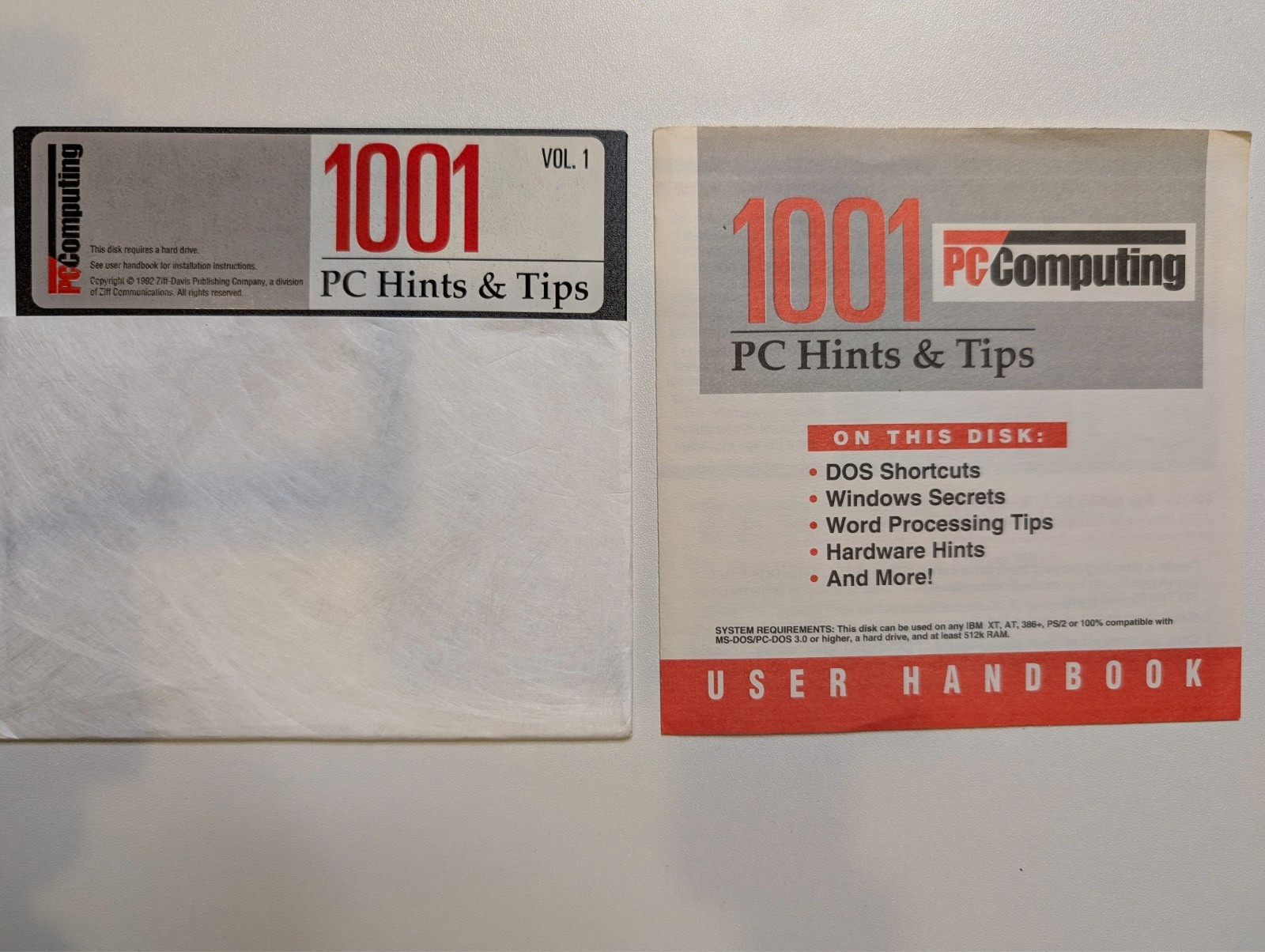 PC Computing - 1001 PC Hints & Tips - 5.25" Floppy Disk