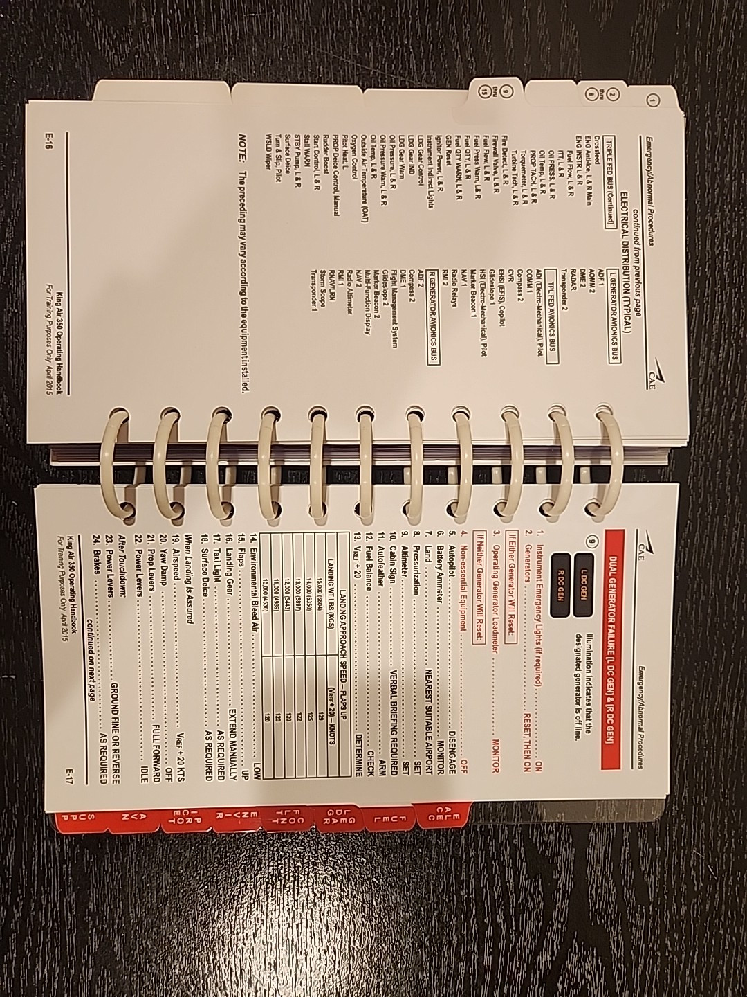 NEW!! CAE King Air B350 EFIS 85 Pilot Operating Handbook Rev 1 2015