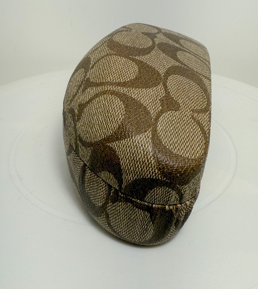 Coach Sunglasses Case Hard Clamshell Logo Brown Tan