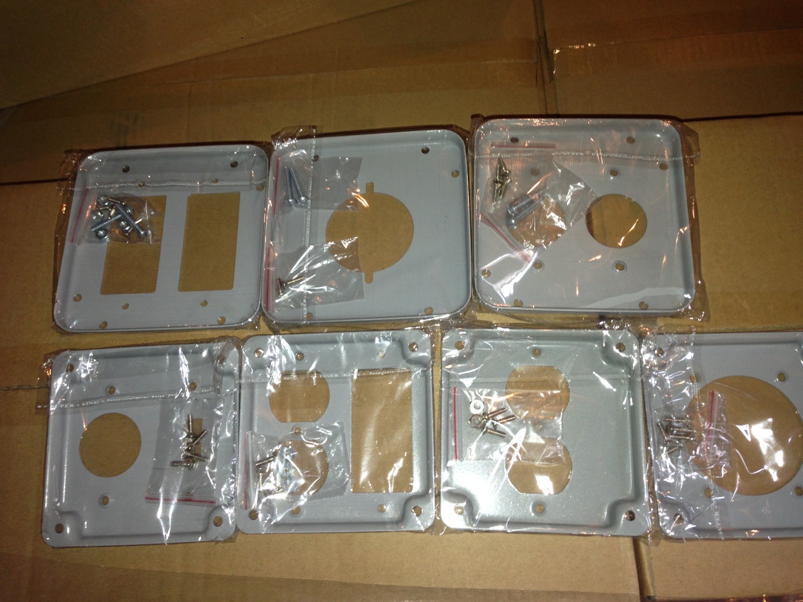 (10 pc) 4" Square Finished Industrial Electrical Box Cover 1 Toggle Switch Gray