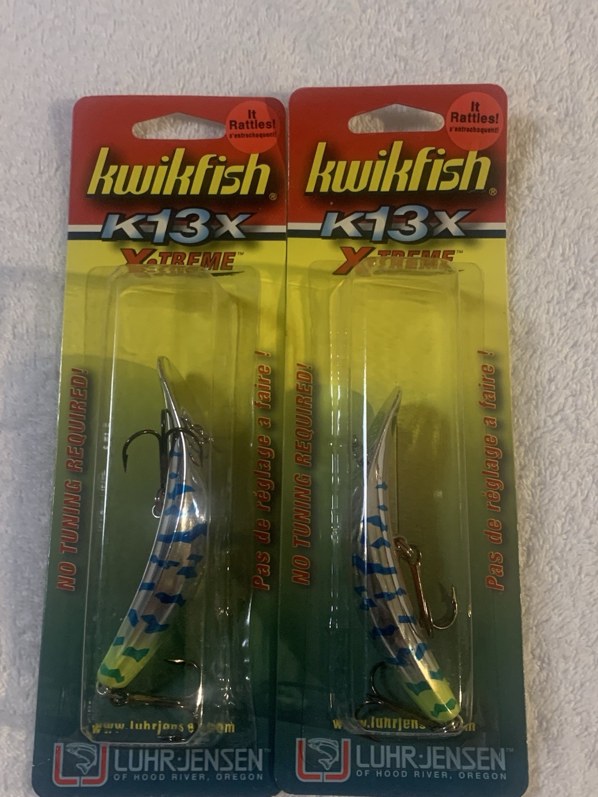 (LOT OF 2) LUHR JENSEN RATTLE X-TREME KWIKFISH K13X 5414-013-0734 TRAPPER CM6251