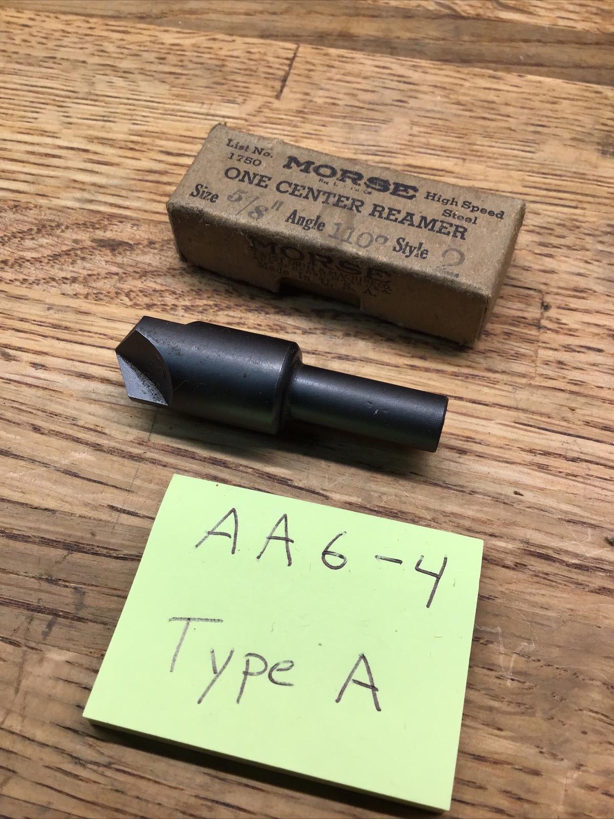 MORSE 5/8x3/8 Shaft 110 DEGREE HIGH SPEED 3 FLUTE CENTER REAMER COUNTERSINK