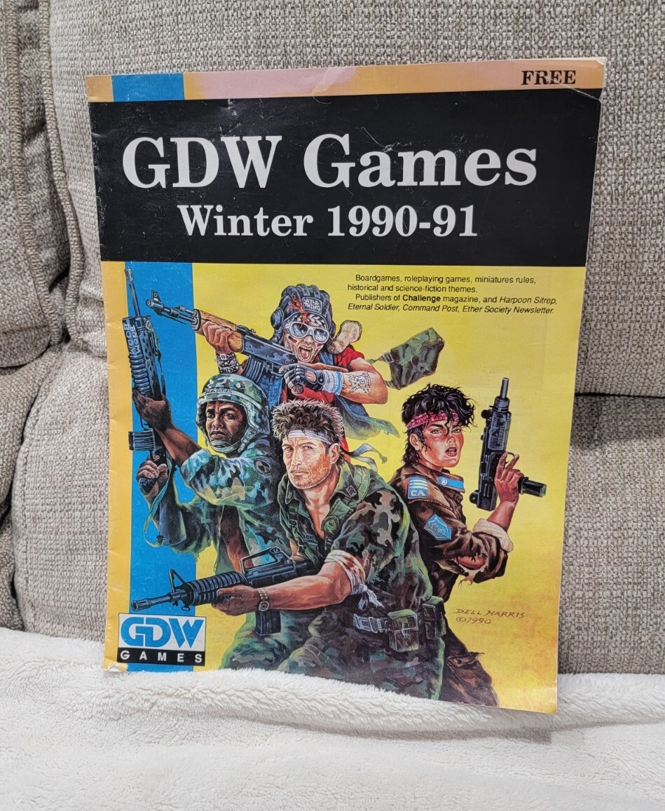GDW GAMES Catalog, WINTER 1990-91, BOARDGAMES, ROLEPLAYING GAMES, MINIATURES