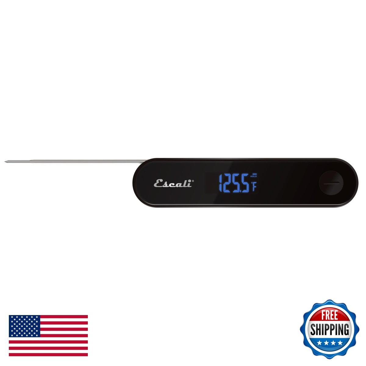 Escali Stelo Waterproof Folding Instant Read Rechargeable Meat Thermometer for