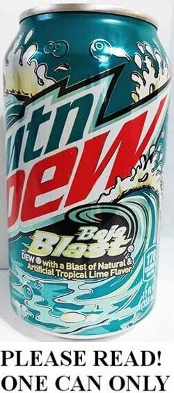 Mountain Dew Baja Blast Tropical Lime Taco Bell FULL NEW 12oz Can Pepsi USA 2022