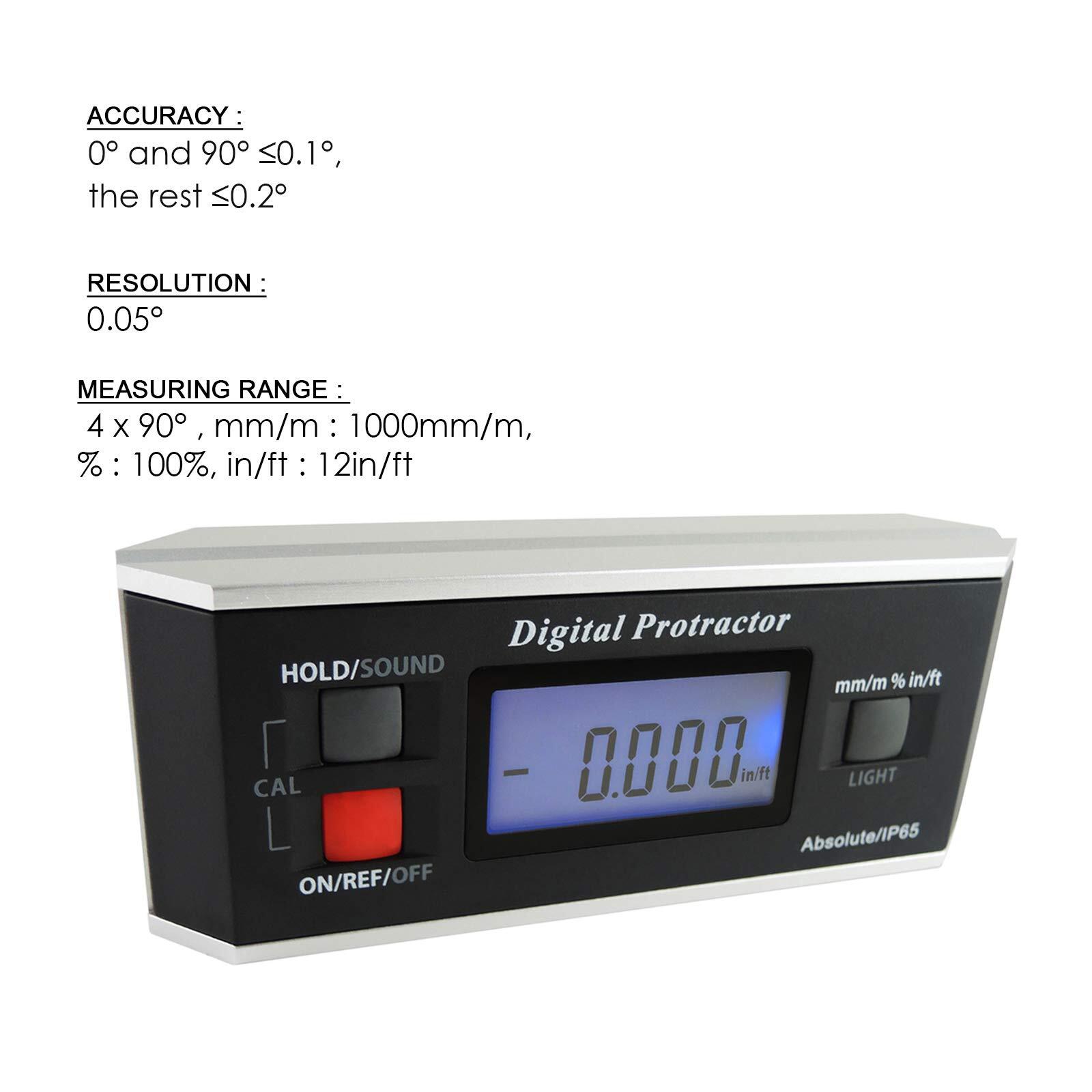 Digital Angle Finder Magnetic Protractor Inclinometer Angle Level Meter Angle Fi