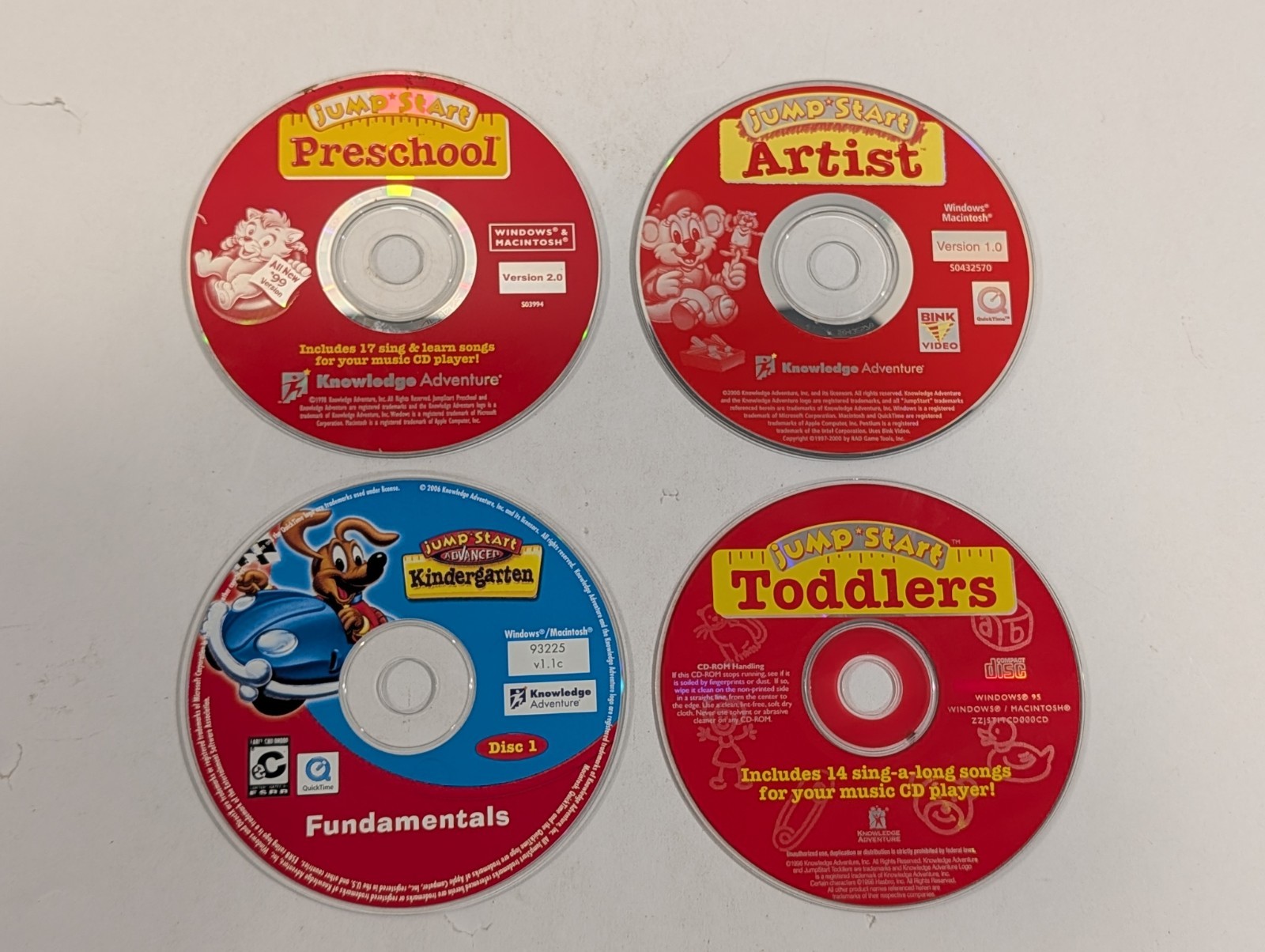 4 Loose Jump Start Toddler Preschool PC CD-ROMs | Learning Kindergarten Artist