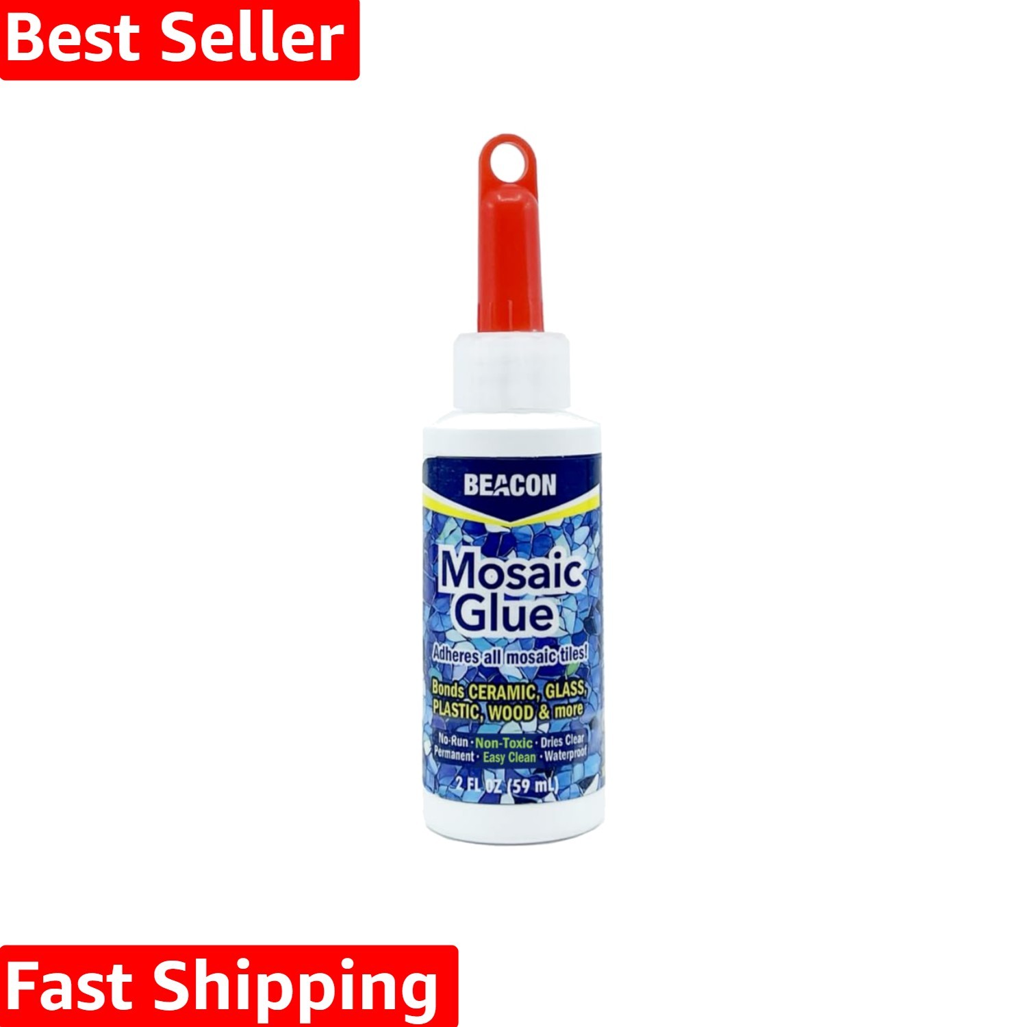 Mosaic Glue 2-Ounce: Non-Toxic, Waterproof Adhesive for Crafts & Art Projects