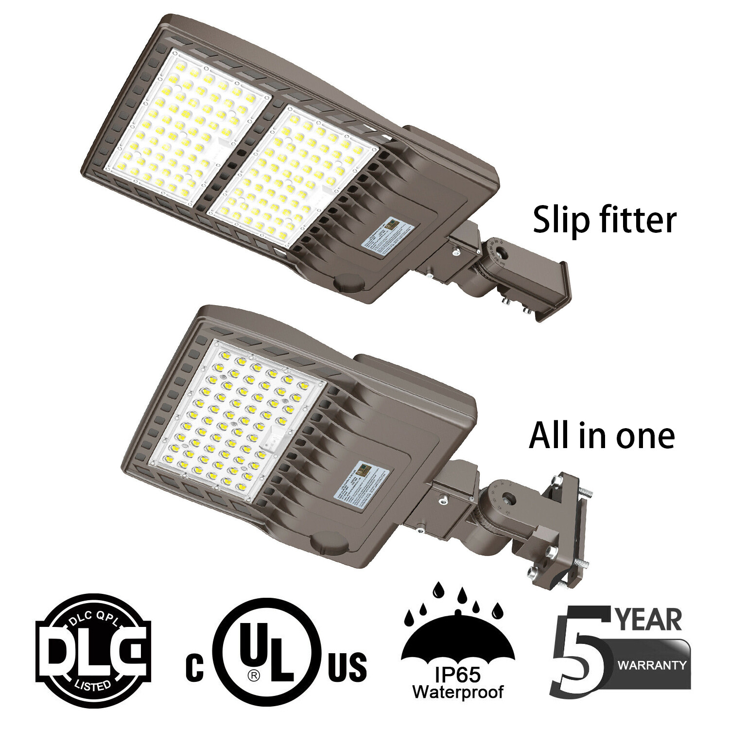 LED Parking Lot Shoebox Light 150W 320W Commercial Street Area Pole Lights 5000K