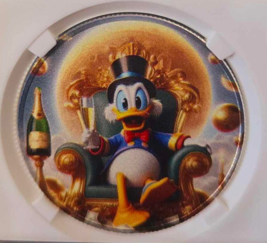 Toast to Staying Rich Duck 1 oz silver with COA