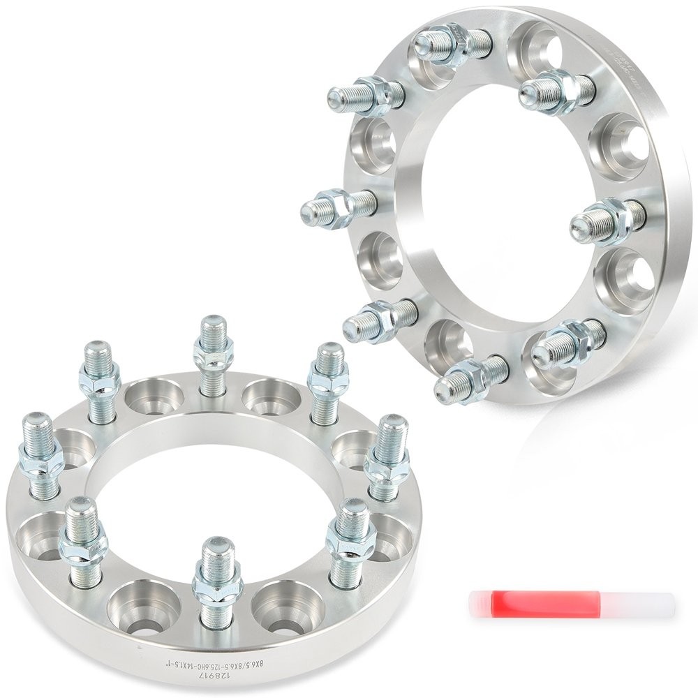 2Pcs 1" Wheel Spacers 14x1.5 For Chevy Silverado 2500 HD Ram 2500 Ram 3500 8x6.5
