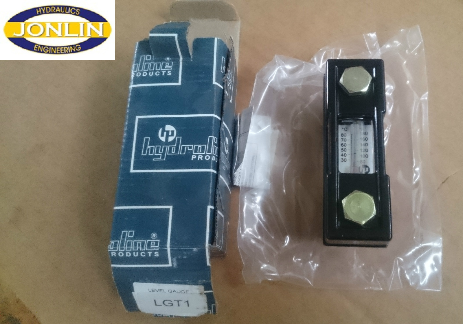 HYDROLINE LGT1 - 3" HYDRAULIC OIL SIGHT LEVEL GAUGE with THERMOMETER (76mm)
