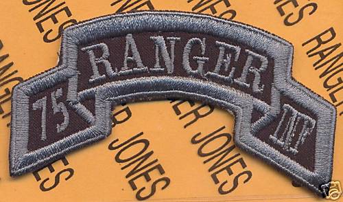 75 Infantry AIRBORNE RANGER Regt Error scroll patch 1-F