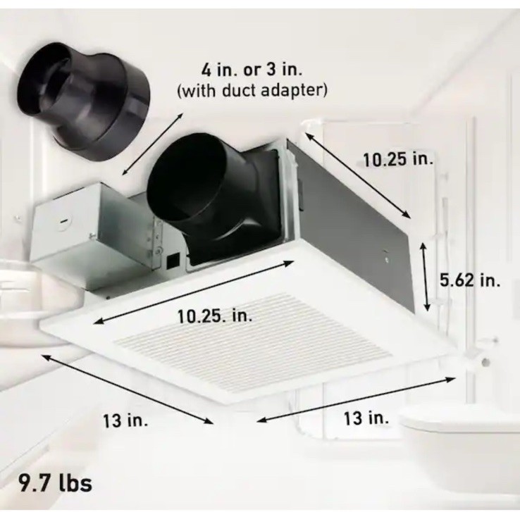 Panasonic WhisperFit DC Bathroom Exhaust w/ Condensation Sensor FV-0511VFC1