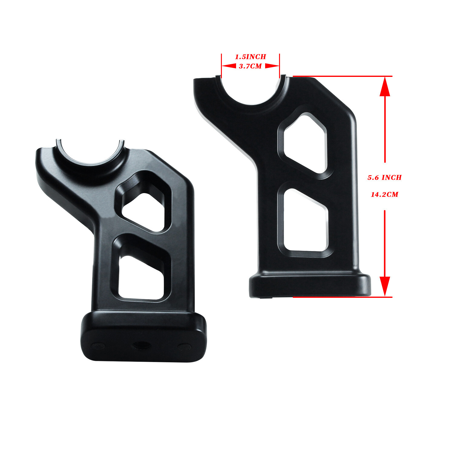 1.5" Handlebar 5.0" Black Risers Kit for Harley 2018-2024 Fat Bob FXFB FXFBS