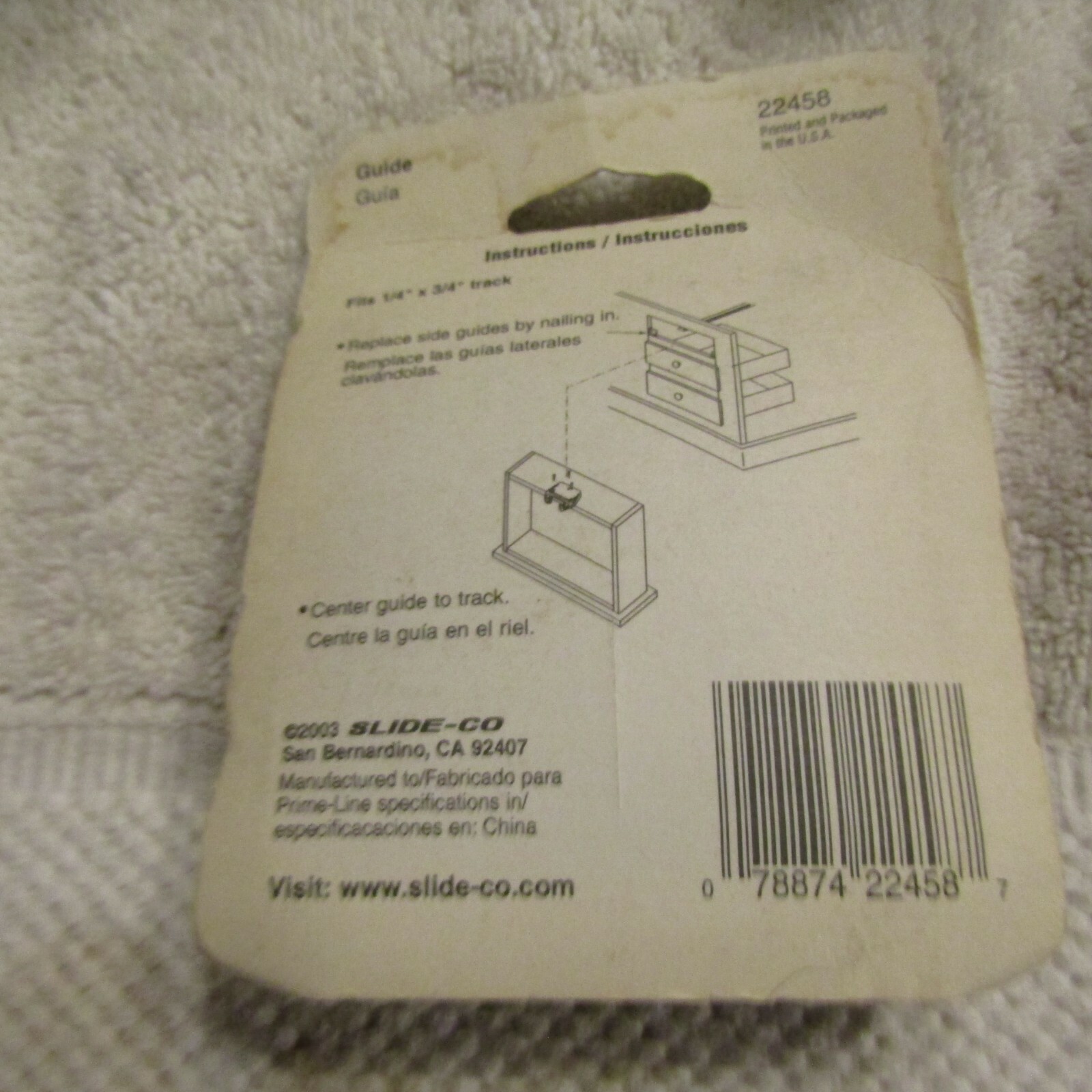 Slide-Co Drawer Hardware Guide 22458 New Stock