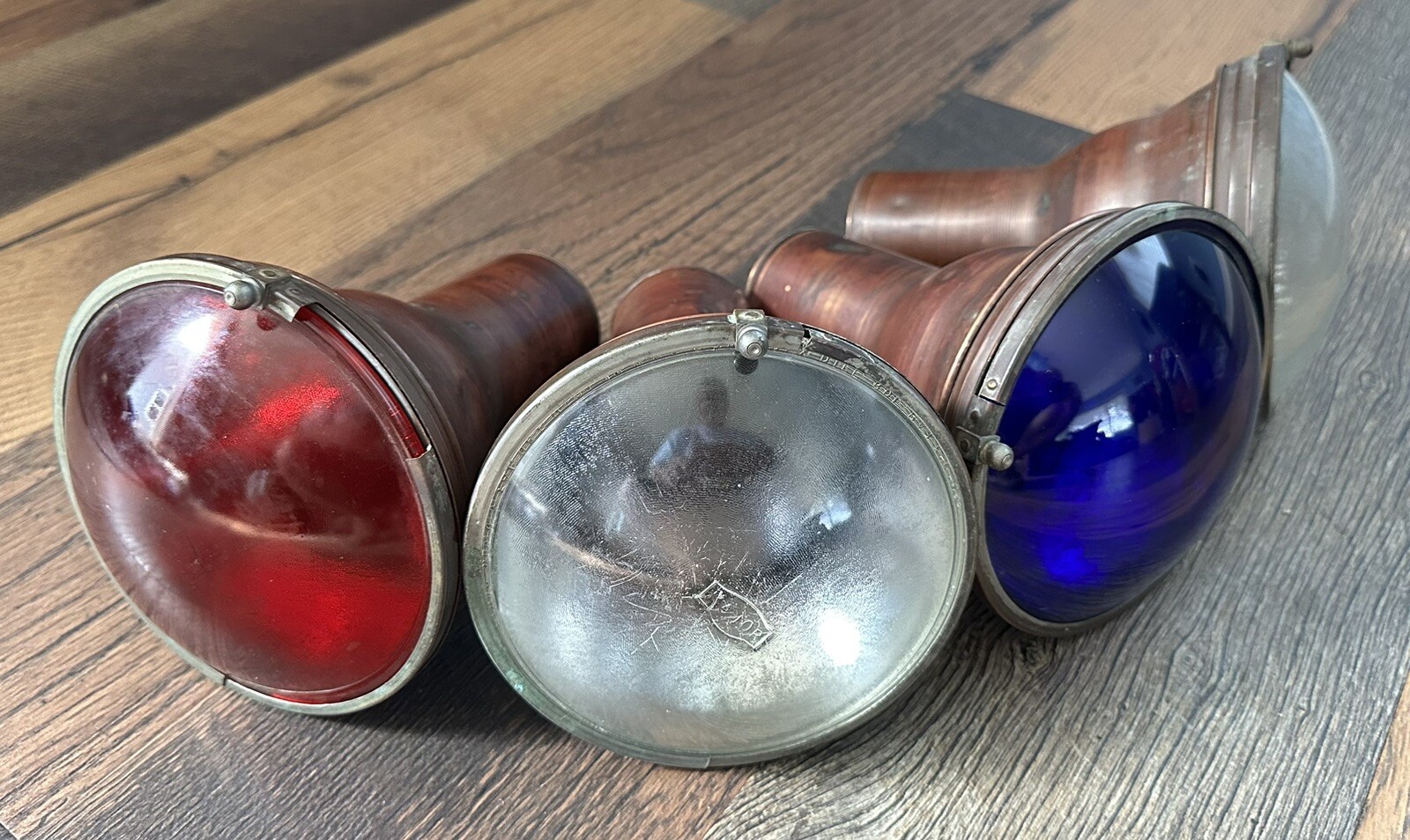 Vintage Major Equipment Corp Lights Chromium Copper Hanging Lights