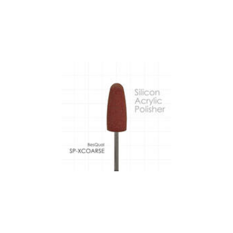 SILICON ACRYLIC POLISHER SP EXTRA COARSE RED META BESQUAL 10/PK HP SHANK 2.35MM