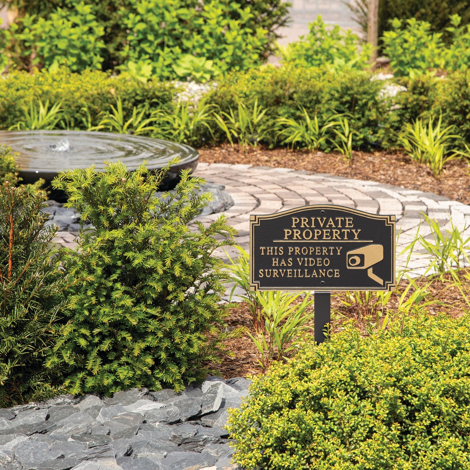 Private Property Video Surveillance Lawn/Wall Statement Sign