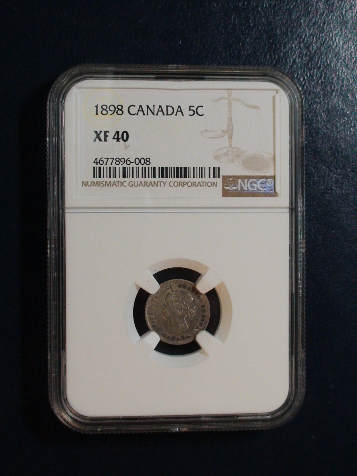 1898 Canada Five Cents NGC XF40 SILVER 5C Coin BUY IT NOW!