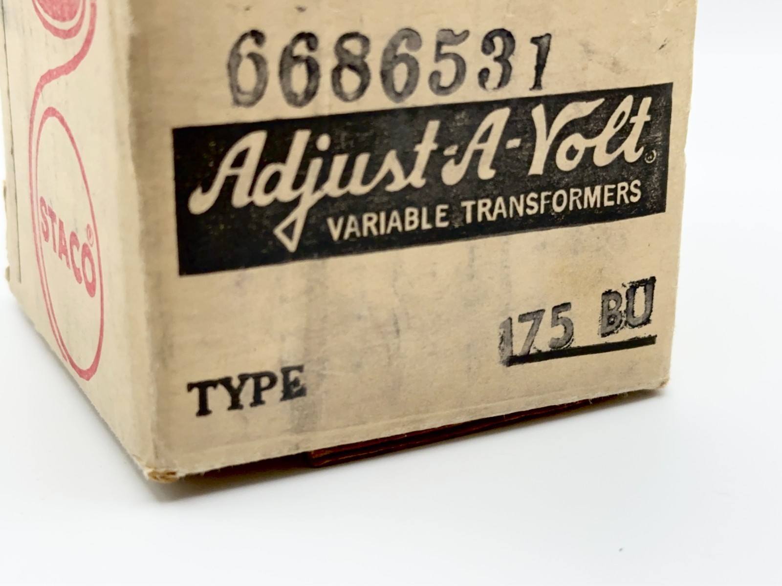 NOS Staco Adjust-A-Volt Variable Transformer 120V 1.75A 175 BU New/Box