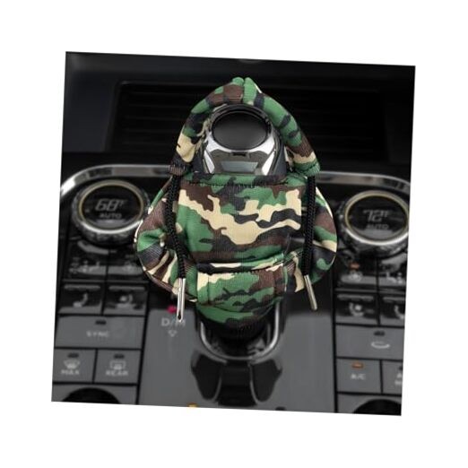 Car Shift Knob Hoodie Cover, Funny Shifter Stick Hoodie Protector Camouflage