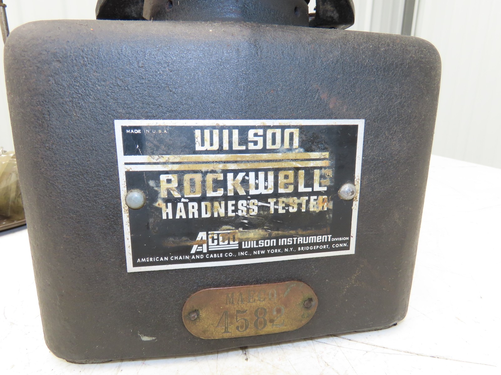 Wilson Rockwell Model 4 JR Hardness Tester Metal Testing Zerominder