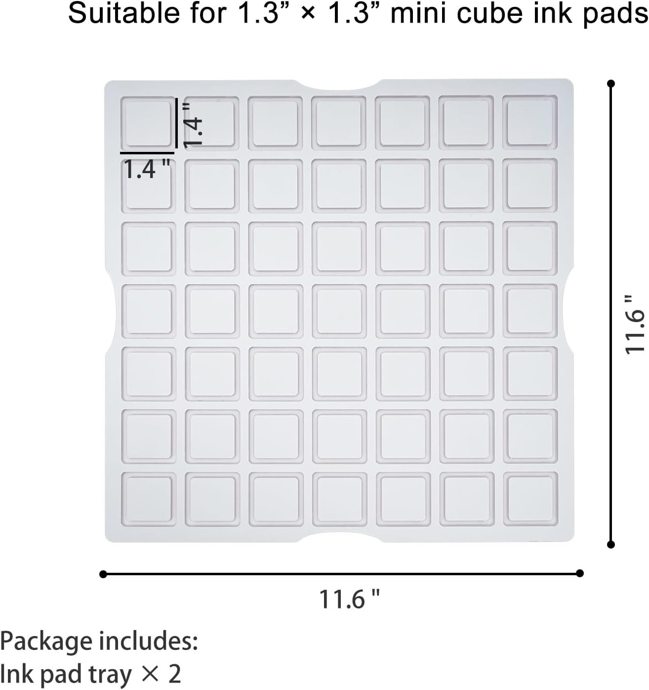 Mini Pad Cube Caddy Tray Mini Size Stamp Pad Storage Tray Stackable Pad Organi