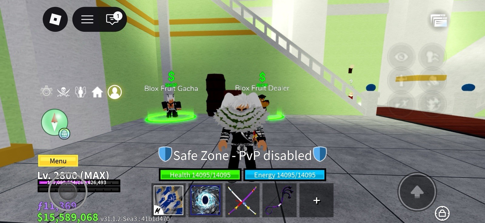 Blox Fruits Game Account Lv. 2800 MAX, Permanent Fruits, Rare Accessories, Swor…